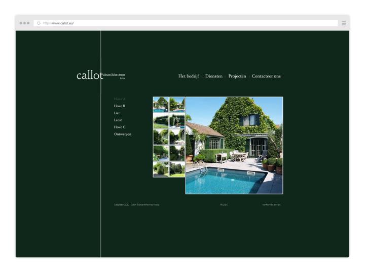 Callot Tuinarchitectuur - Website 2009