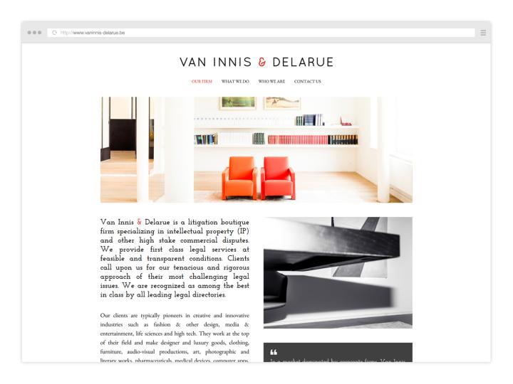 Van Innis & Delarue - Website 2016