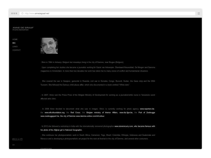 Anne De Graaf - Website 2010