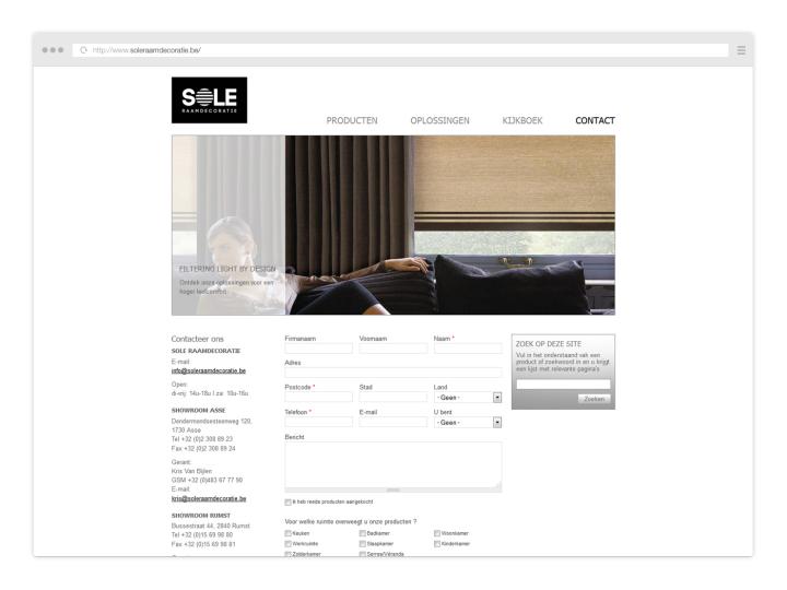 Sole Raamdecoratie - Website 2012