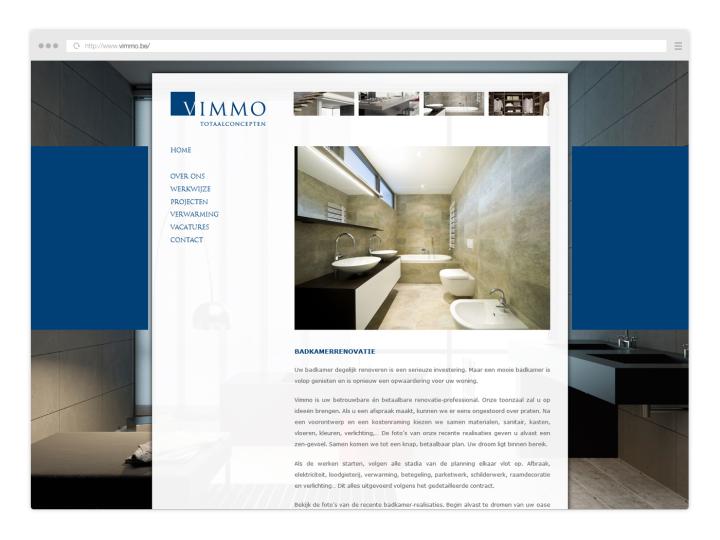 Vimmo Woonconcepten - Website 2012