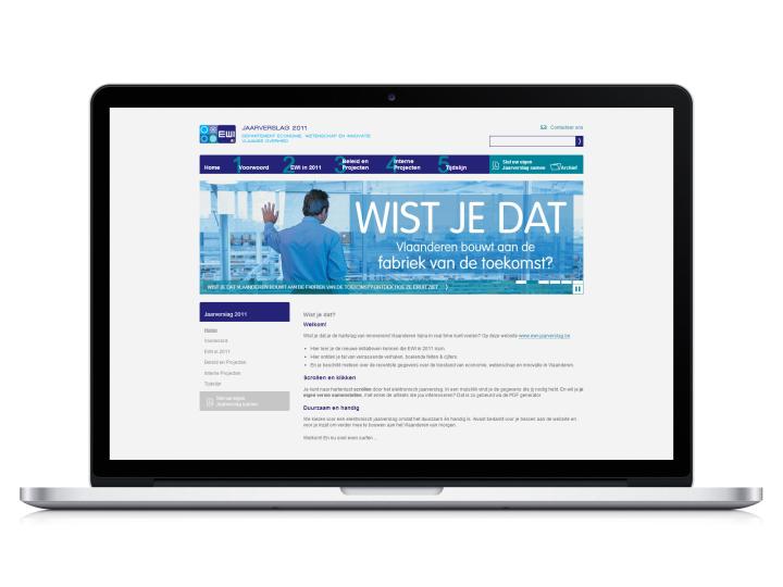 Departement Economie, Wetenschap en Innovatie - Website Yearly Report 2011